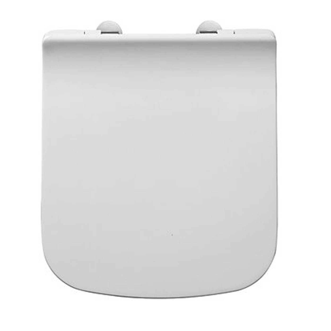 Toilet Seat Square Adjustable White Soft Close Quick Release Slim Modern - Image 1