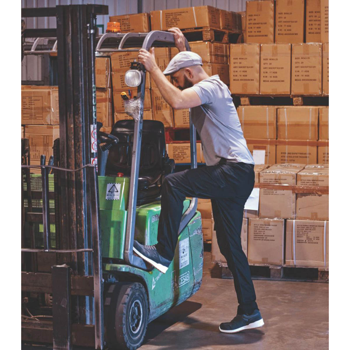 Apache Work Trousers Mens Slim Fit Black Lightweight Multi Pockets 32"W 29"L - Image 6