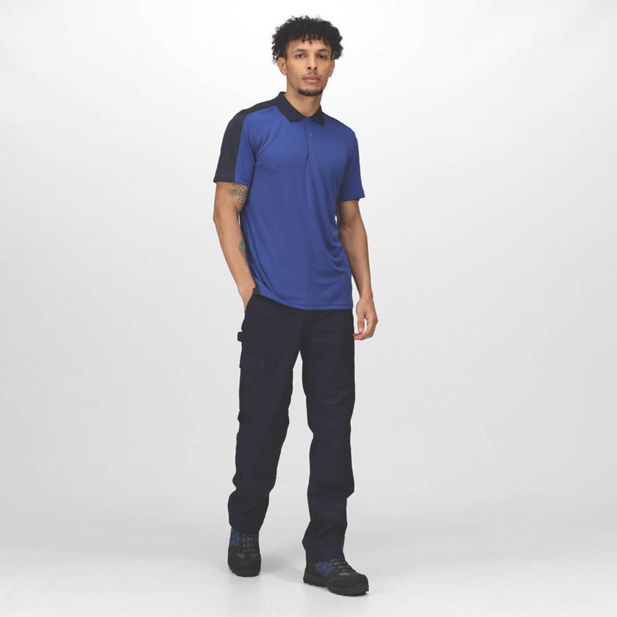 Regatta Work Trousers Mens Pro Cargo Classic Fit Navy Multi Pockets 44W 31L - Image 5