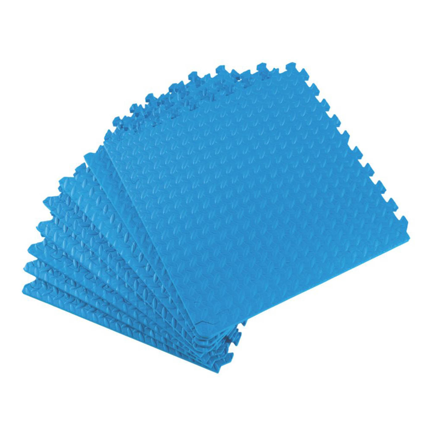 Interlocking Floor Tiles Foam Anti Slip Thick Impact Resistant Blue 20mm 8 Pack - Image 1