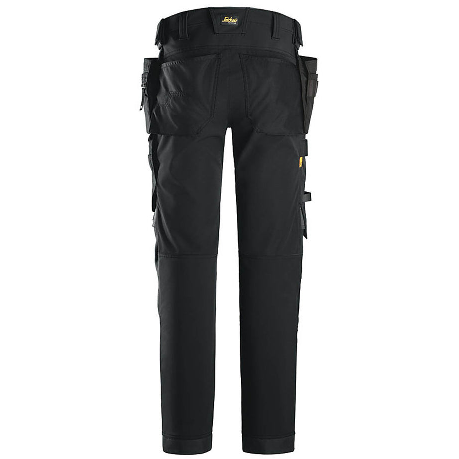 Mens Work Trousers Shell Stretch HP Black Slim Fit Pockets Windproof W33 L32 - Image 3