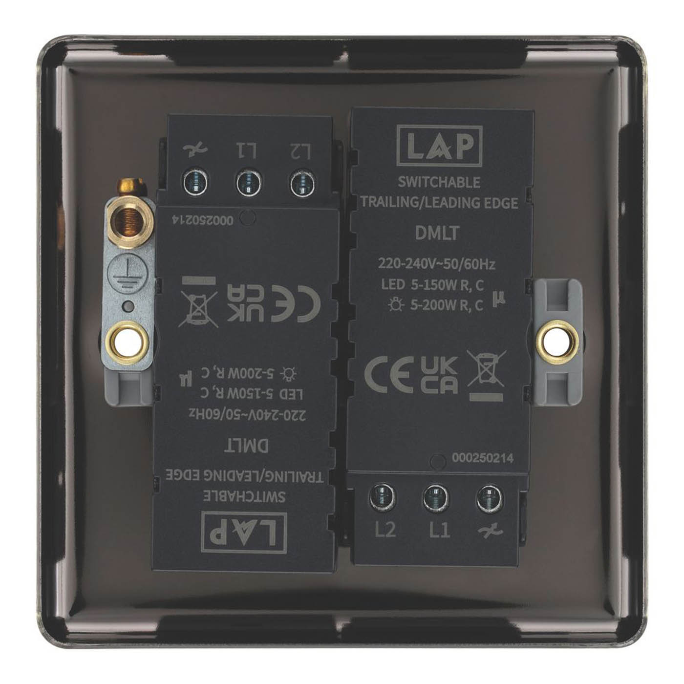 LAP Dimmer Switch 2 Gang 2 Way LED Brushed Antique Brass Soft Start Adjustable - Image 6