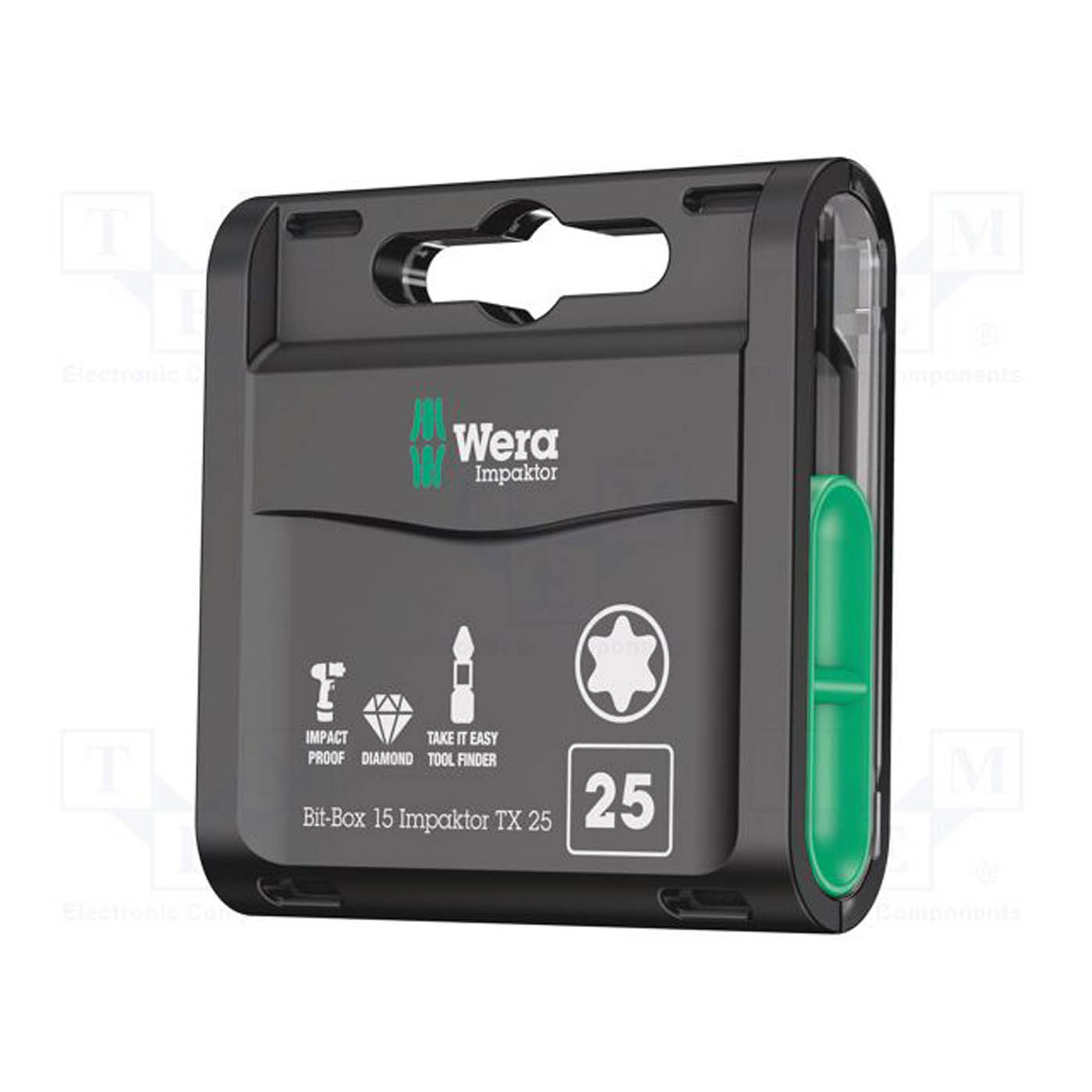 Wera Bit-Box Impaktor Tritorsion Diamond Coated Bits Tx25 X 25Mm 15 Pack (465Fp) - Image 1