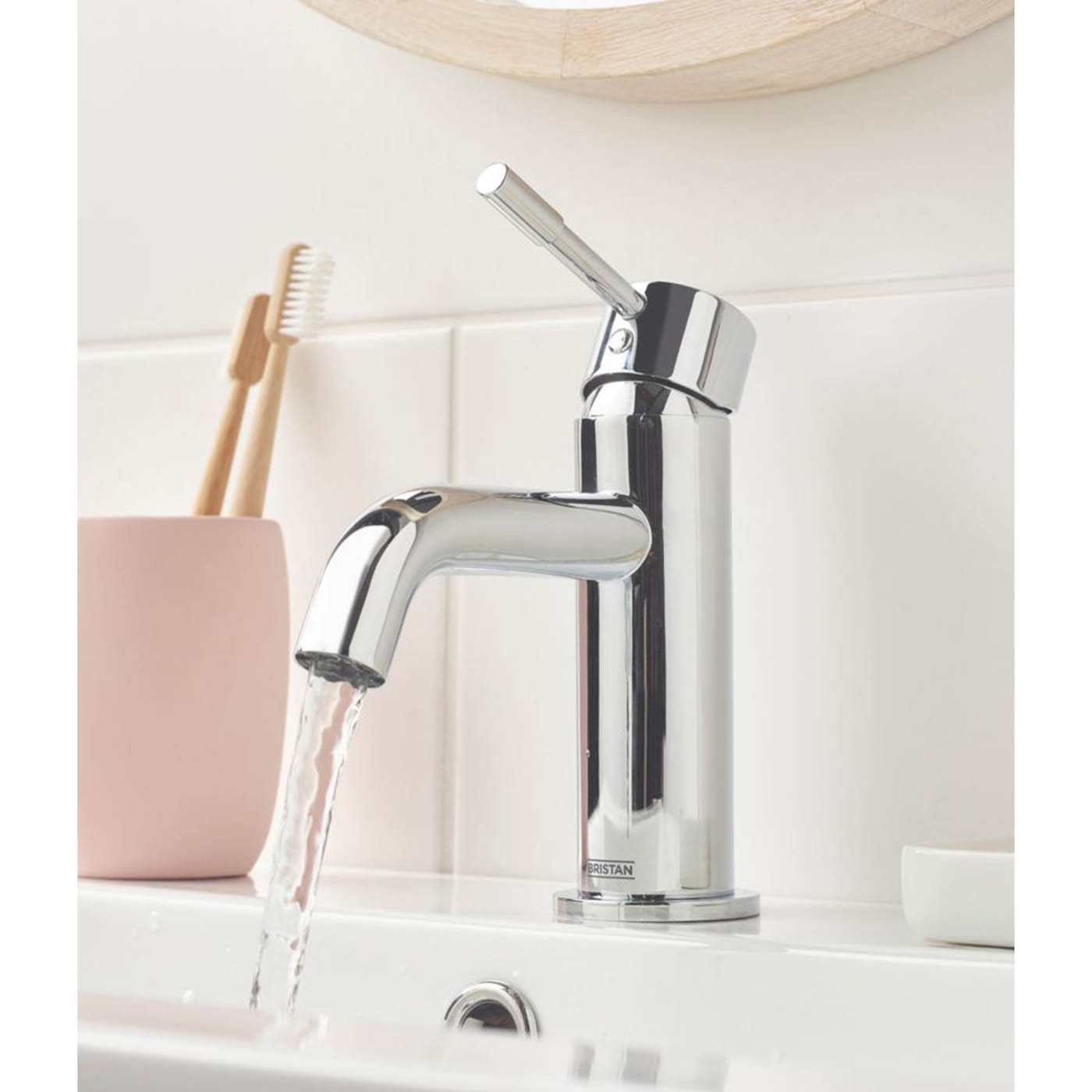 Bristan Bathroom Basin Tap Mono Mixer Chrome Single Lever Clicker Waste Faucet - Image 4