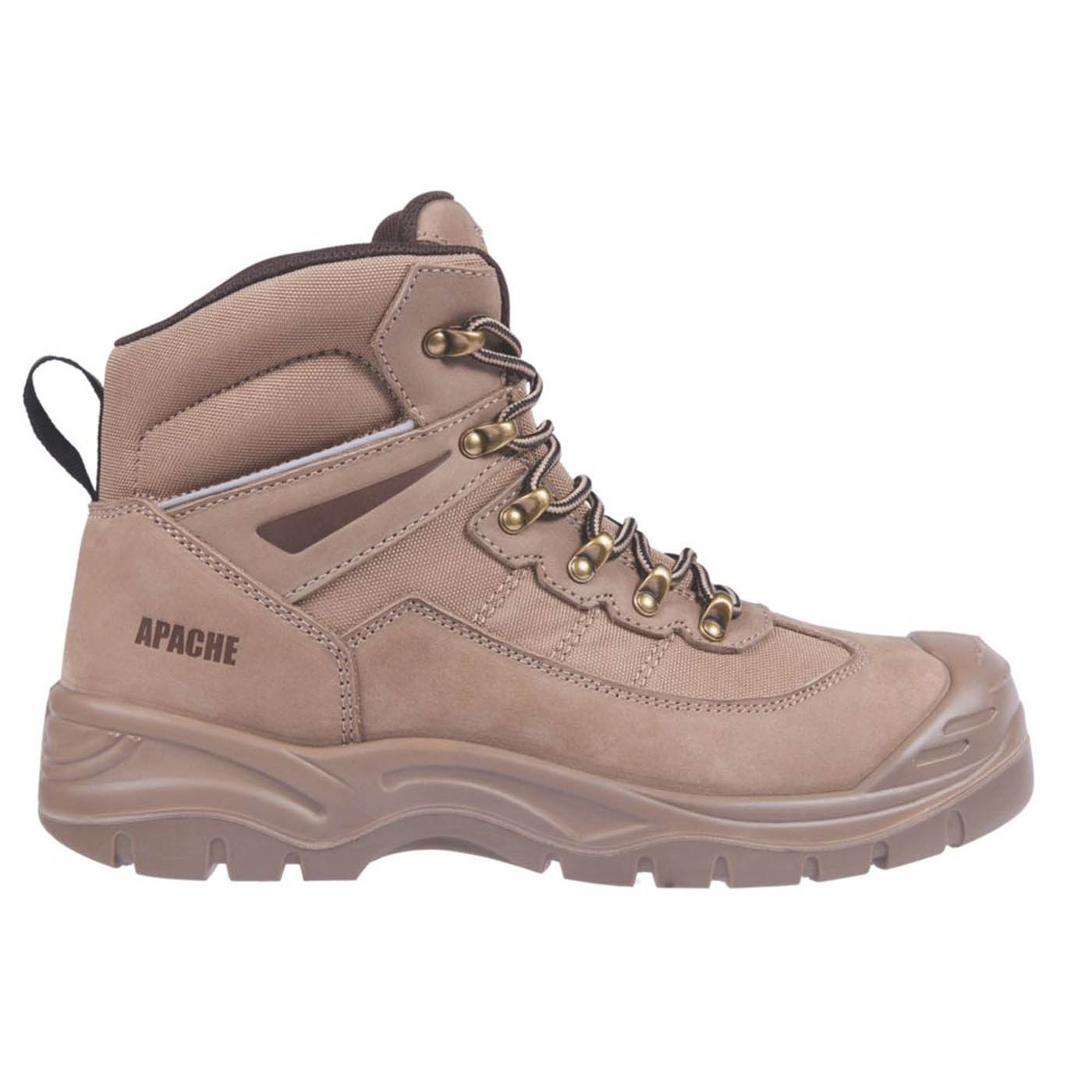Apache Mens Safety Boots Nelson Stone Steel Toe Cap Comfort Leather Size 11 - Image 3