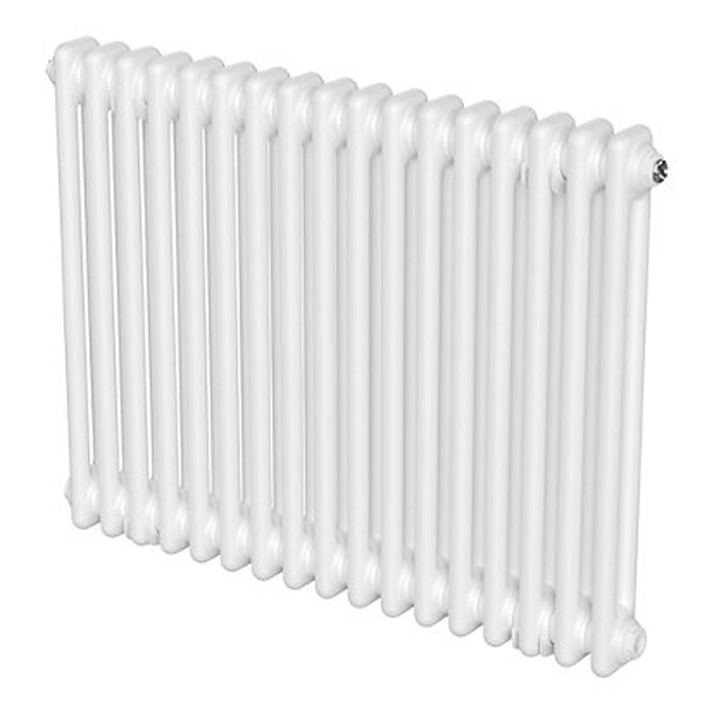 Flomasta 2 Column Radiator White Steel Horizontal Central Heating 60x78.5cm - Image 1