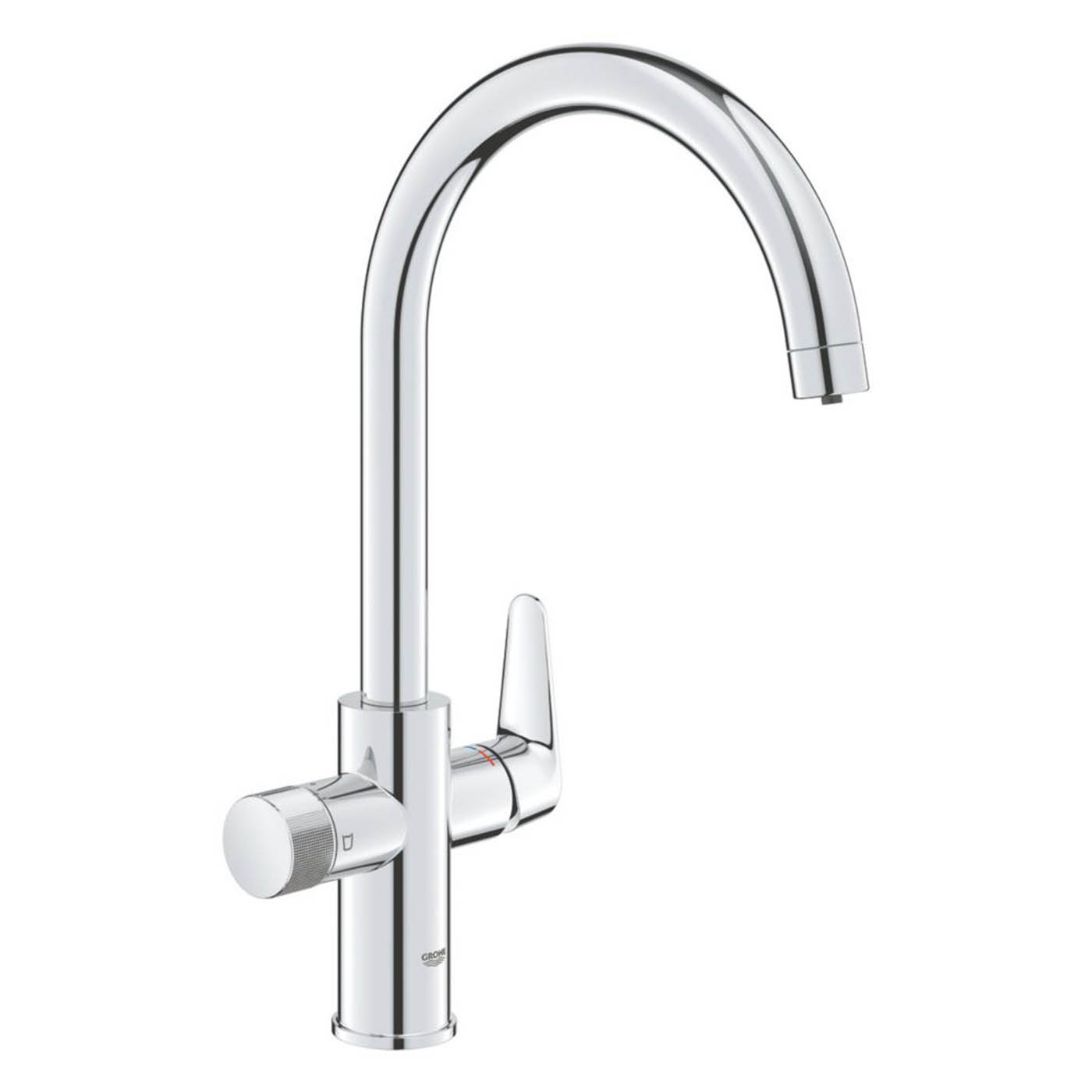 Grohe Kitchen Sink Tap Filtered 2-Way Blue Pure StartCurve Chrome Starter Set - Image 1