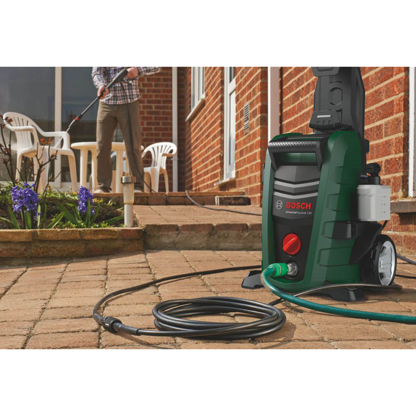 Bosch Extension Hose High Pressure Black Flexible Push Fit Connection 1/4" x 6m - Image 3