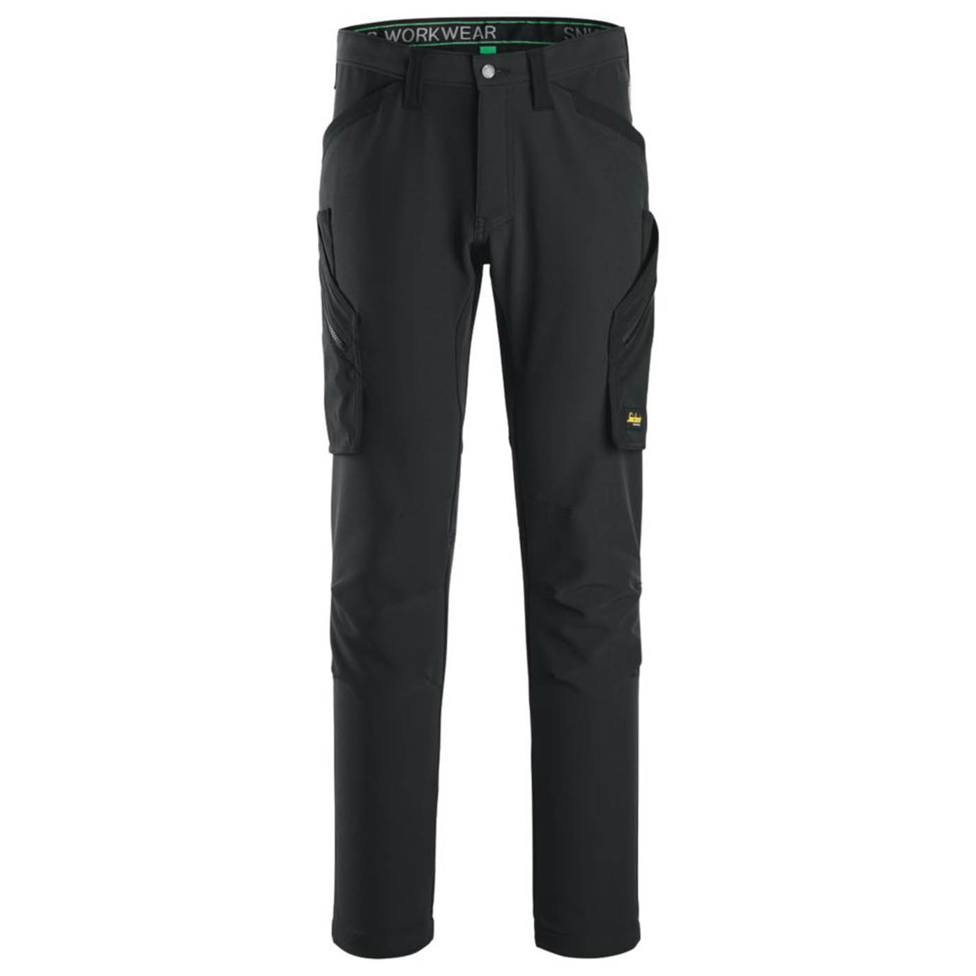 Snickers Mens Trousers Black 6873 Flexiwork Stretch Slim Fit 36" W 32" L - Image 1