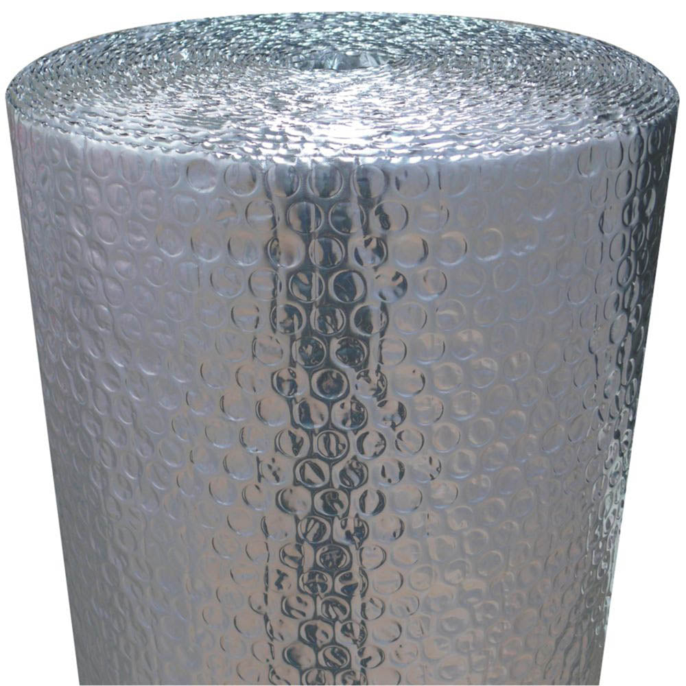 YBS Foil Insulation Double Reflective Aluminium Bubble Walls Roofs 25x1.5m - Image 2