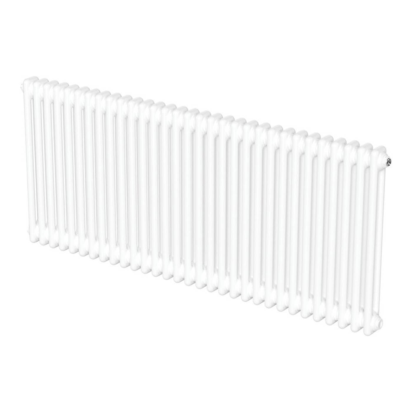 Flomasta 2 Column Radiator White Horizontal Steel Central Heating 60x141.5cm - Image 1