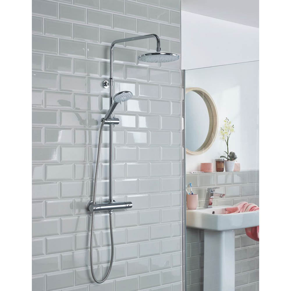 Bristan Thermostatic Mixer Shower Chrome Exposed 3 Spray Patter Twin Round Head - Image 2