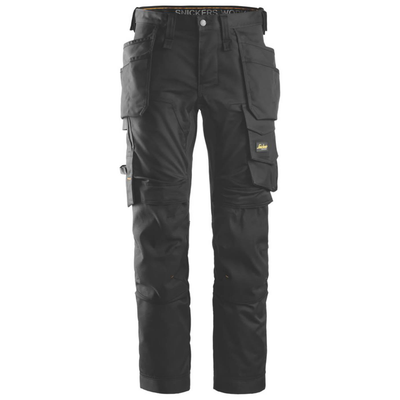 Snickers Work Trousers Mens Slim Fit Black Stretch Multi Pockets Cargo 31W 35L - Image 1