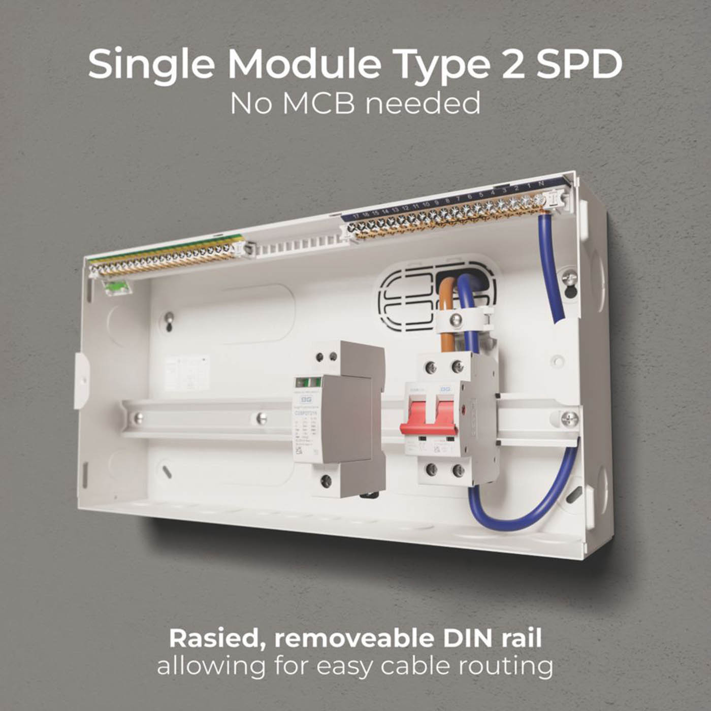 British General Consumer Unit with SPD 16-Module 16 Way 100A Part Populated - Image 5