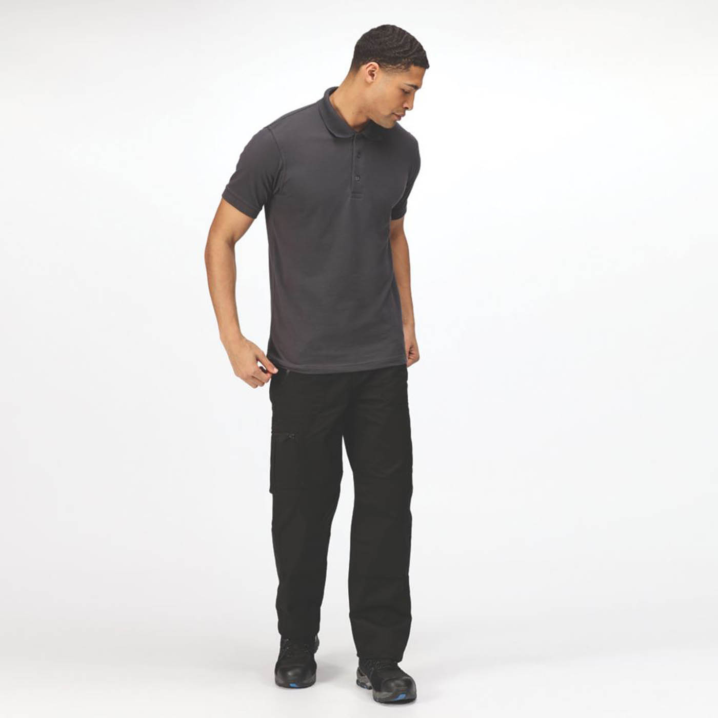 Regatta Work Trousers Mens Pro Action Classic Fit Black Multi Pockets 32W 33L - Image 5