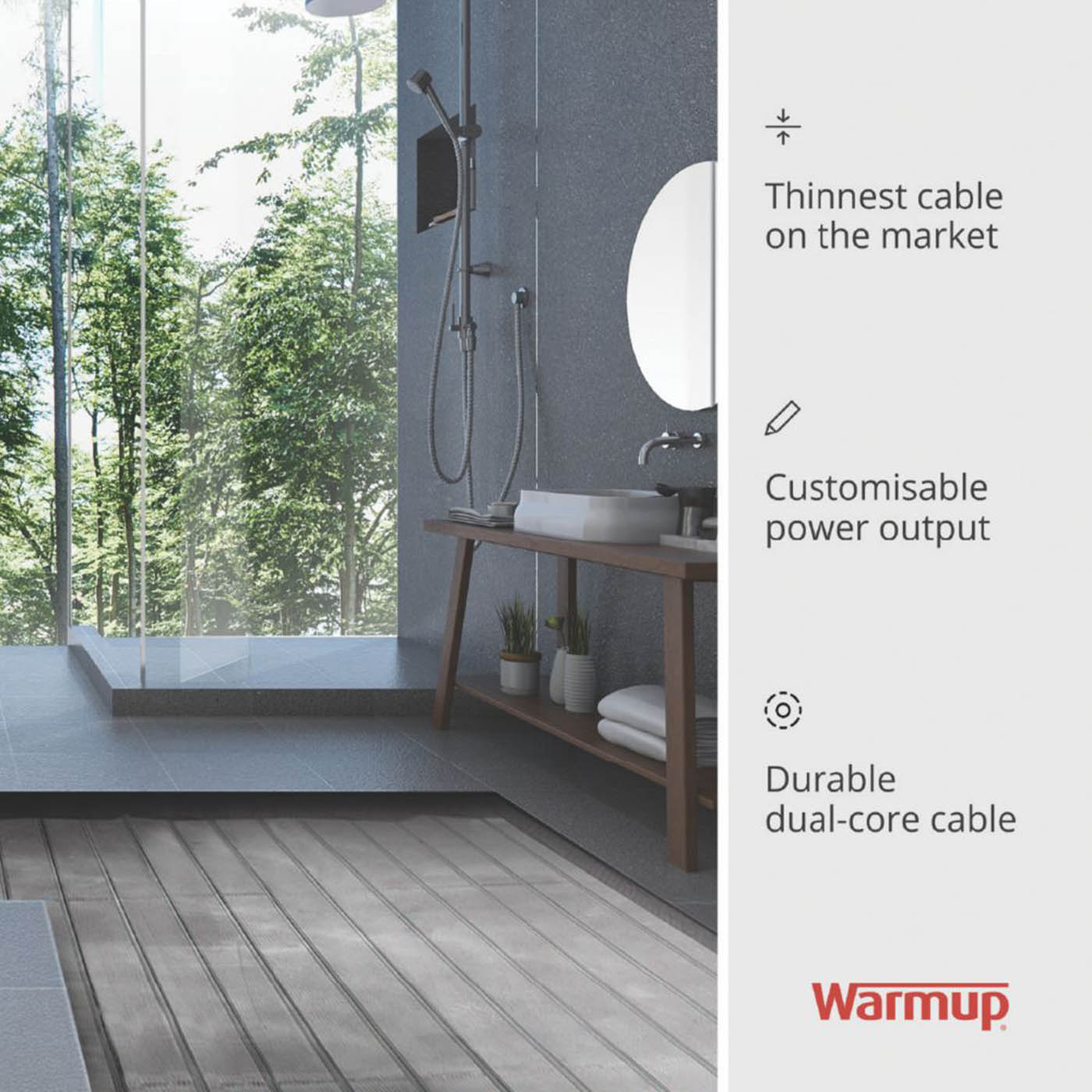Warmup Underfloor Heating Loose Cable Wire Kit Electric For Compact Spaces 800W - Image 3