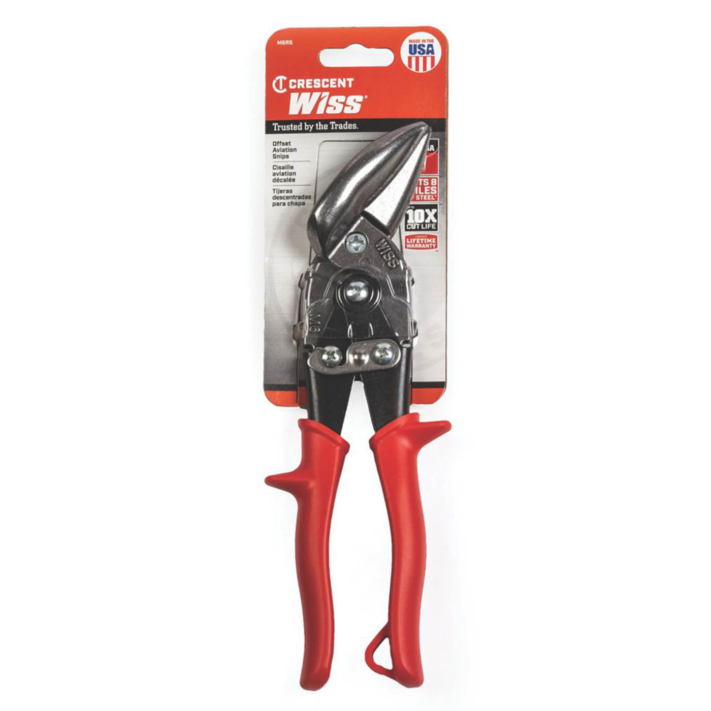 Wiss Aviation Snip 12½" Left Hand Straight Cut Heavy Duty Metal Cutting Shears - Image 4