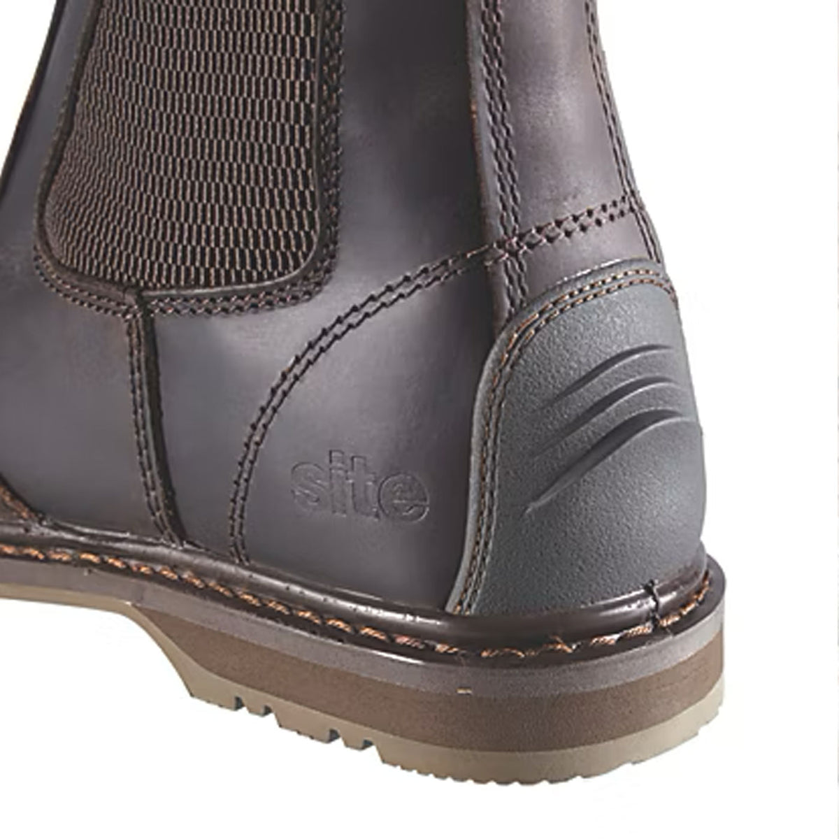 Site Safety Dealer Boots Mens Wide Fit Brown Water Resistant Steel Toe Size 9 - Image 4