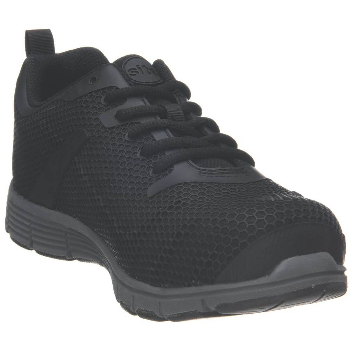 Site Safety Trainers Mens Wide Fit Black Synthetic Breathable Steel Toe Size 9 - Image 1