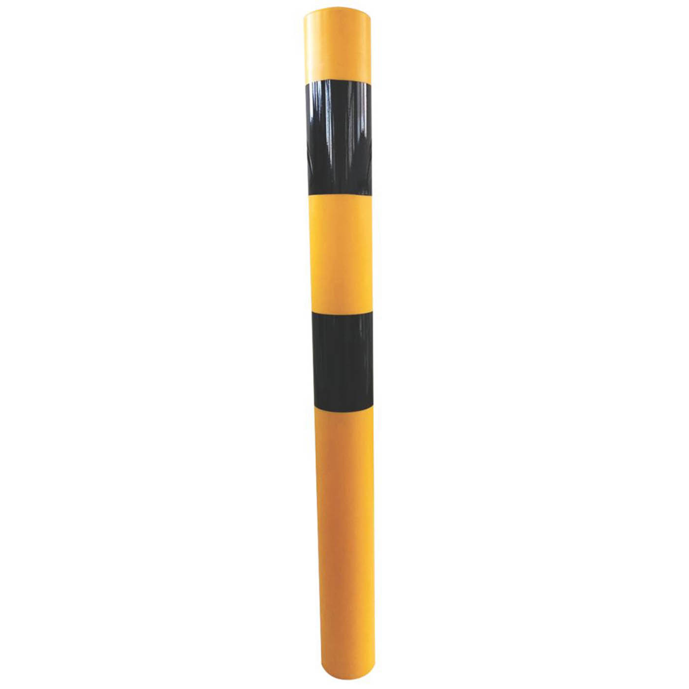 Addgards Security Bollard Sleeve Yellow Black Durable Polyethylene 105 x 105mm - Image 1