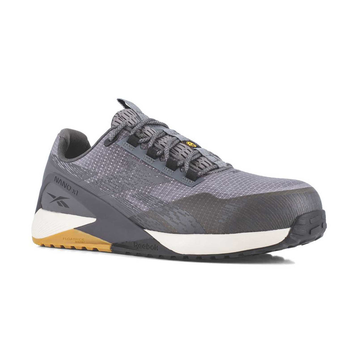 Reebok Safety Trainers Unisex Wide Fit Grey Metal Free Composite Toe Size 8 - Image 1