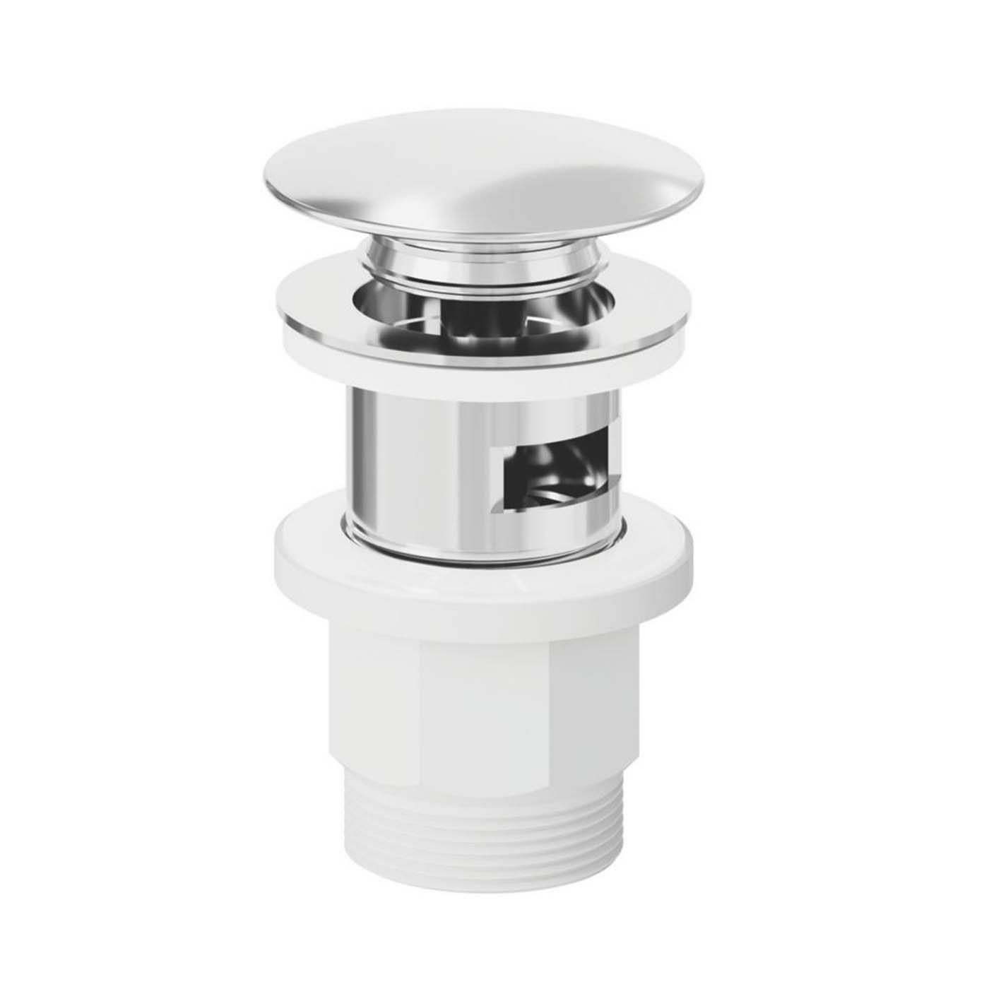 Bathroom Basin Tap Mono Mixer Chrome Single Lever Clicker Waste Modern Faucet - Image 2
