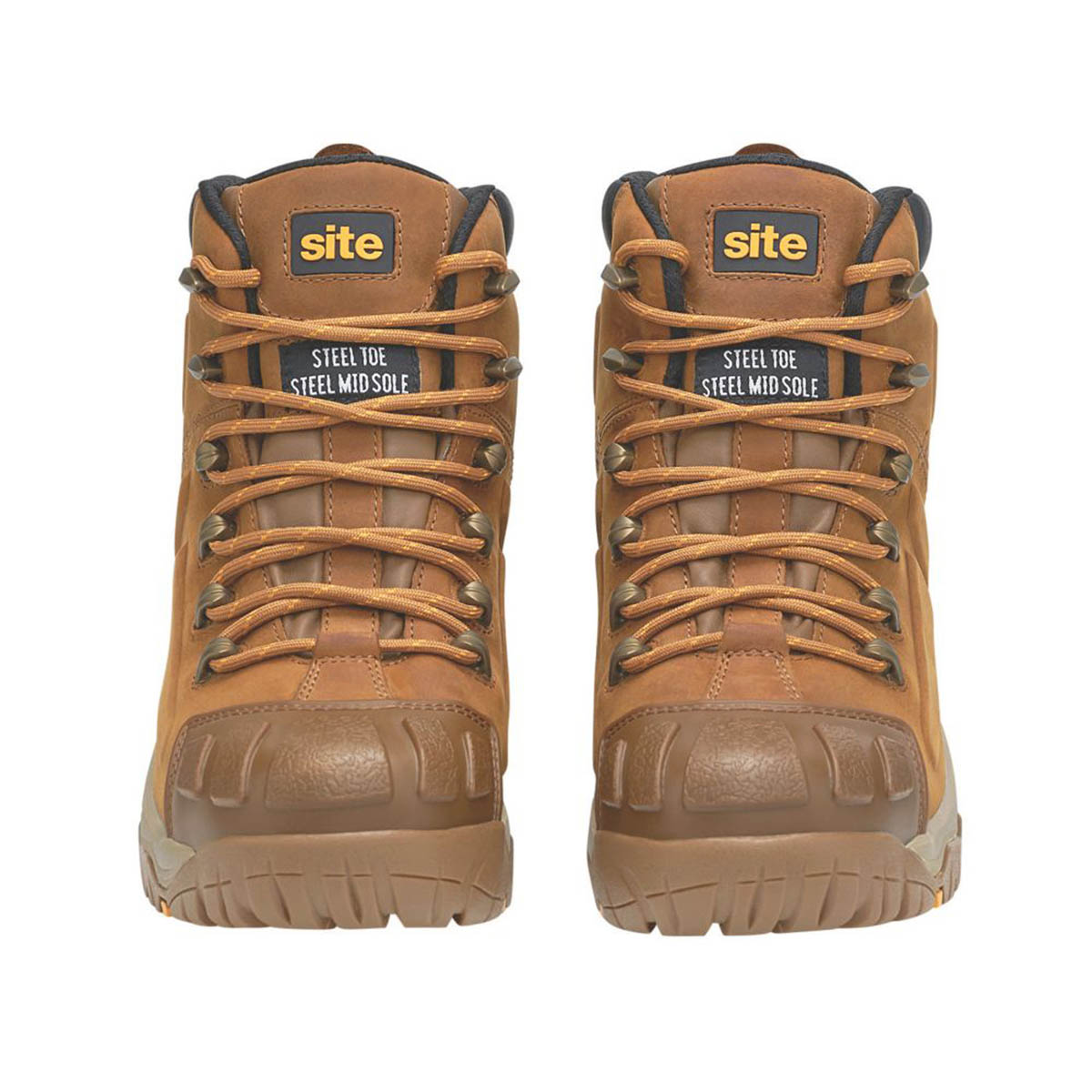 Mens Safety Boots Tan Waterproof Steel Toe Cap Lace Up Comfort Brown Size 12 - Image 4