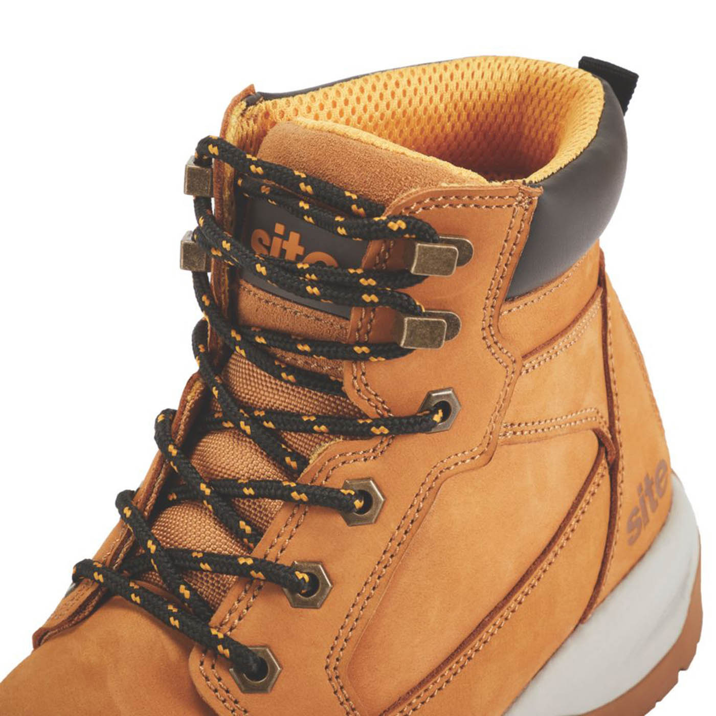 Site Safety Boots Mens Standard Fit Brown Leather Work Shoes Steel Toe Size 5 - Image 5