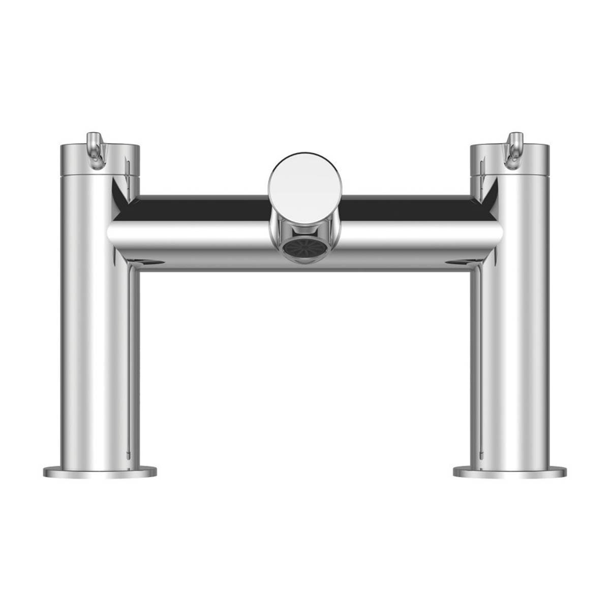 Swirl Bath Filler Tap Mixer Chrome Dual Lever 1/4 Turn Bathroom Modern Faucet - Image 2