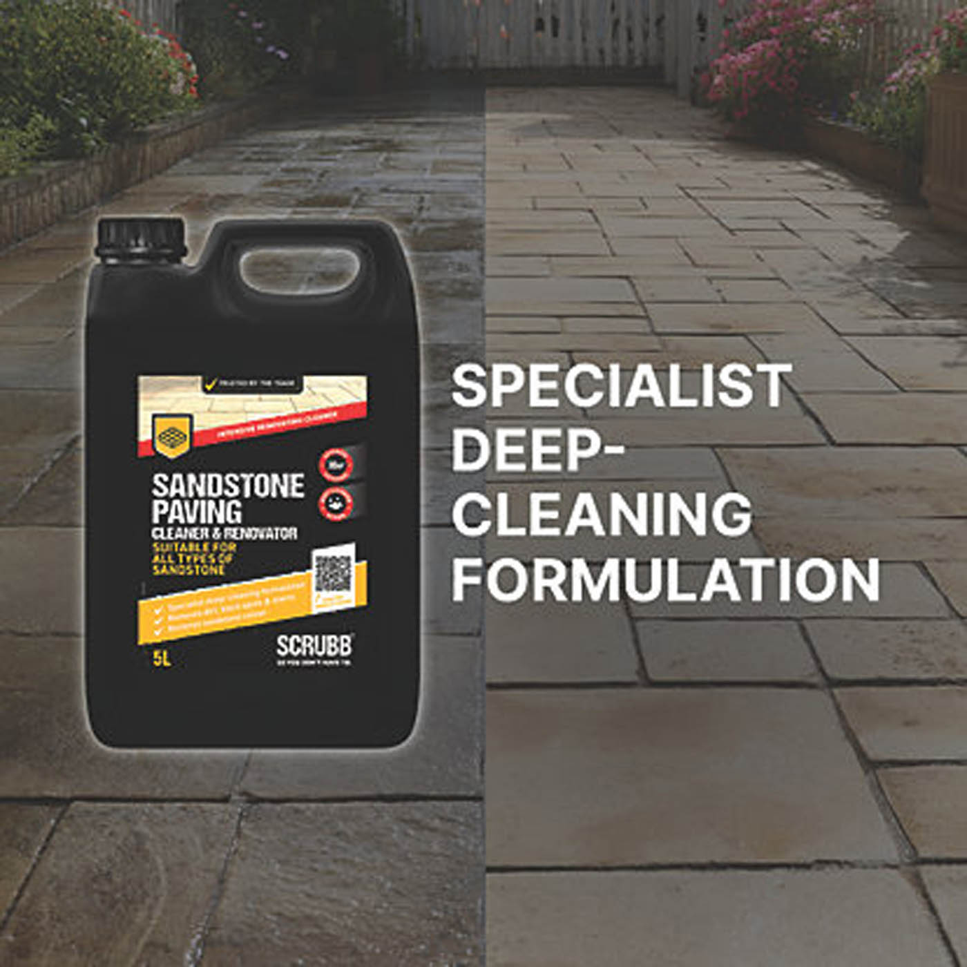 Scrubb Sandstone Paving Cleaner 5Ltr - Image 2