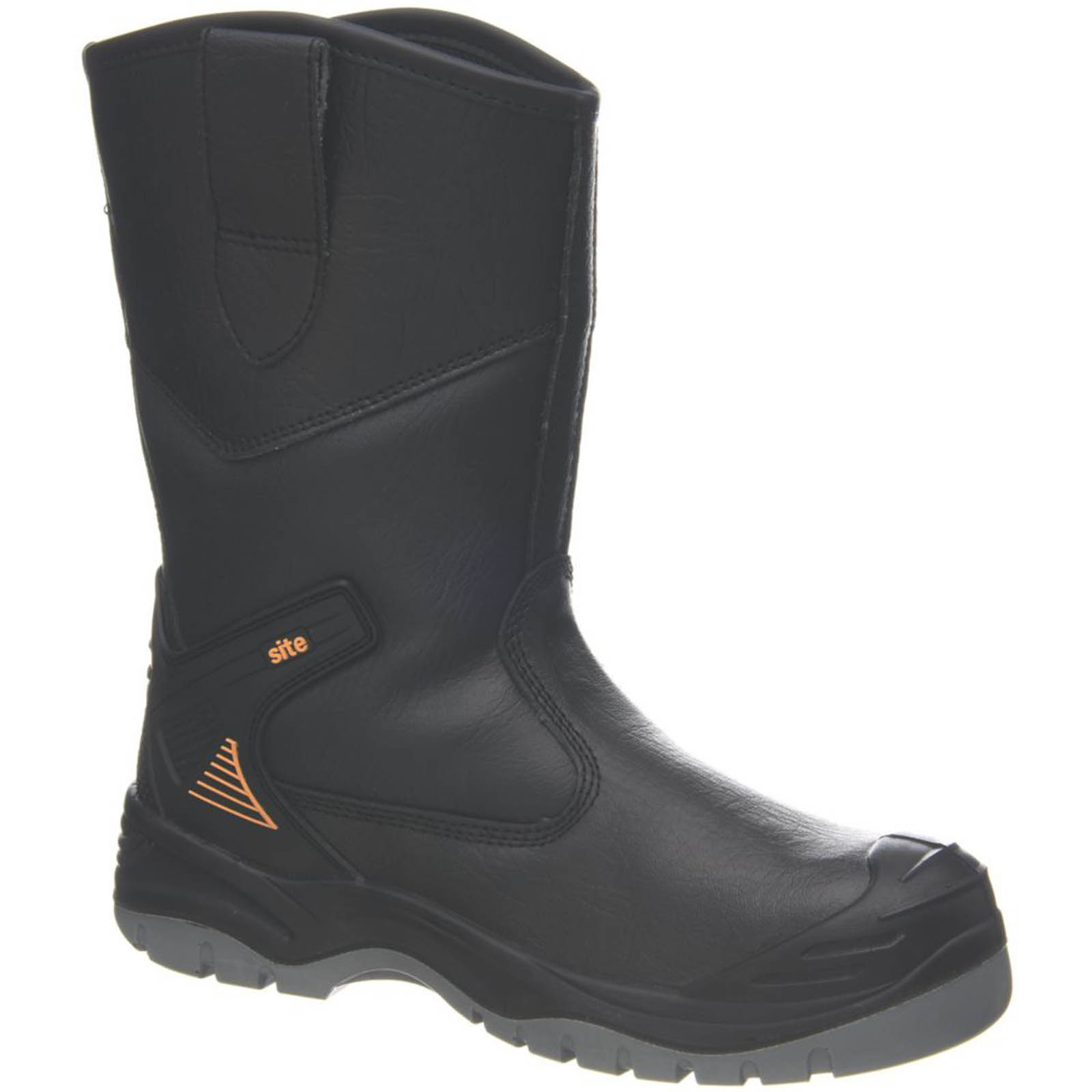 Site Safety Rigger Boots Mens Wide Fit Black Leather Steel Toe Shoes Size 10 - Image 3