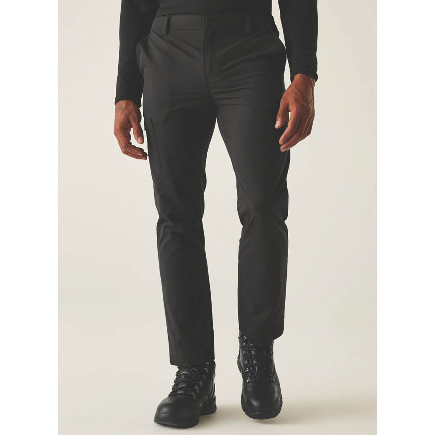 Regatta Work Trousers Mens Regular Fit Black Stretch Pockets Comfort 30W 30L - Image 2