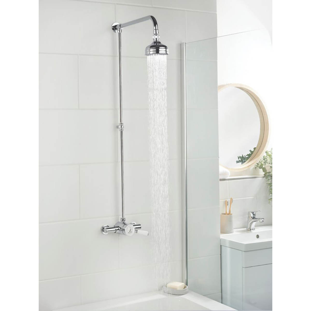 Bristan Mixer Shower Thermostatic Single Spray Pattern Chrome Traditional - Image 2