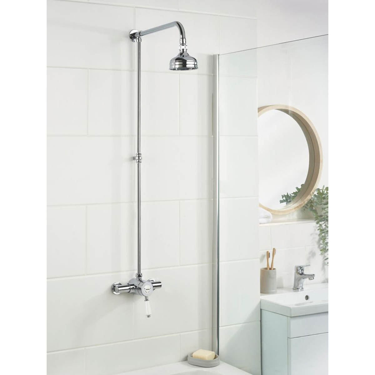 Bristan Mixer Shower Thermostatic Single Spray Pattern Chrome Traditional - Image 3