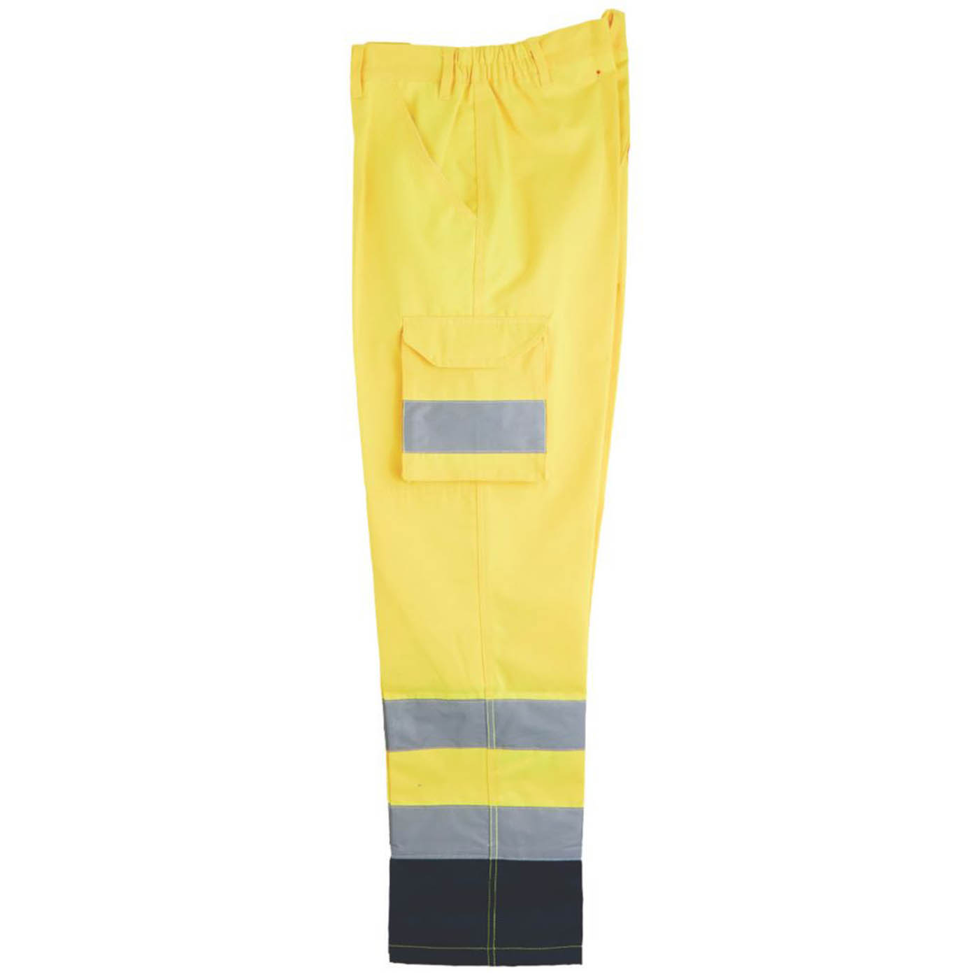Hi-Vis Work Trousers Unisex Regular Fit Yellow Cargo Multi Pockets 32W 31L - Image 2