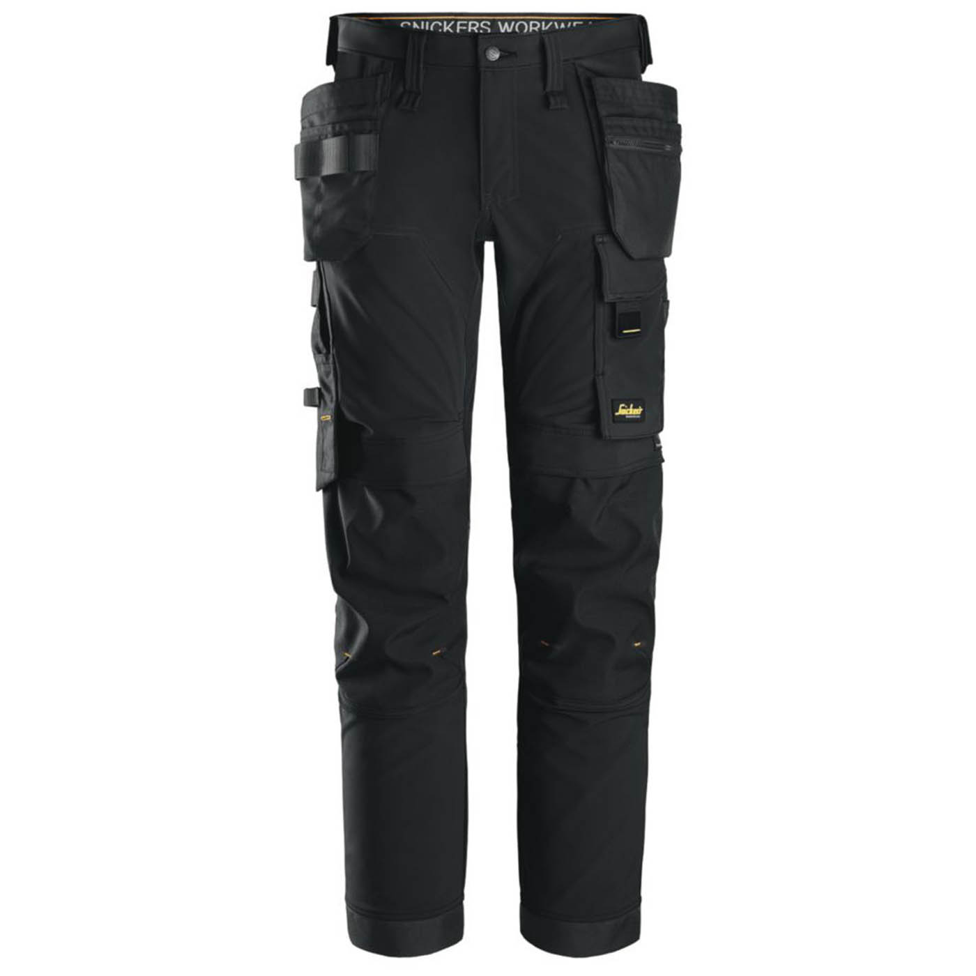Snickers Work Trousers Mens Slim Fit Black Stretch Multi Pockets Cargo 41W 30L - Image 1