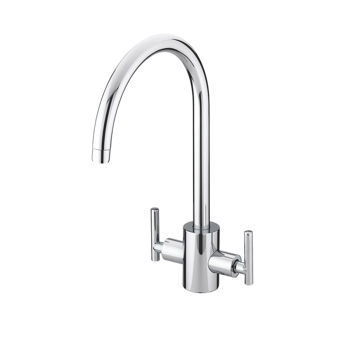 Bristan Kitchen Tap Mono Mixer Chrome Double Lever Ceramic Disc Modern Faucet - Image 1