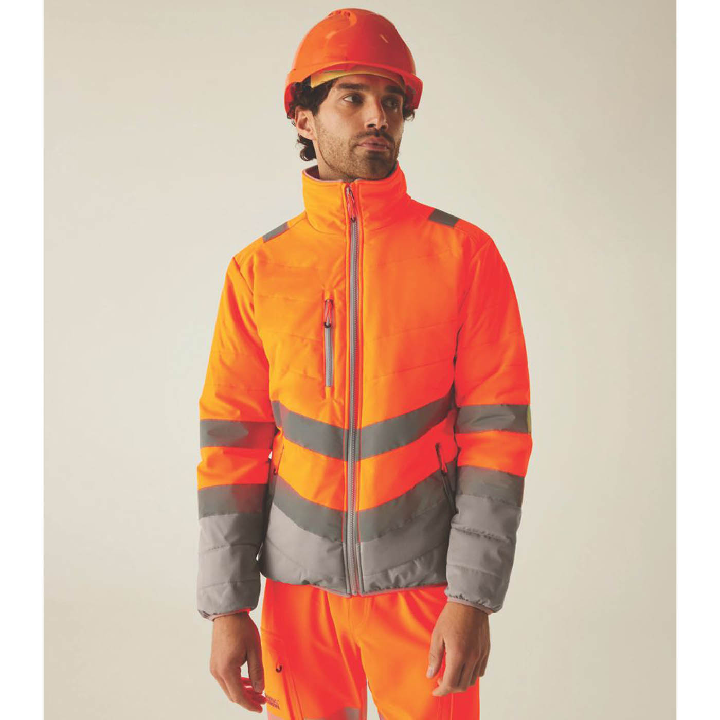 Regatta Hi-Vis Jacket Mens Orange Waterproof Reflective X Large 50.4in Chest - Image 2