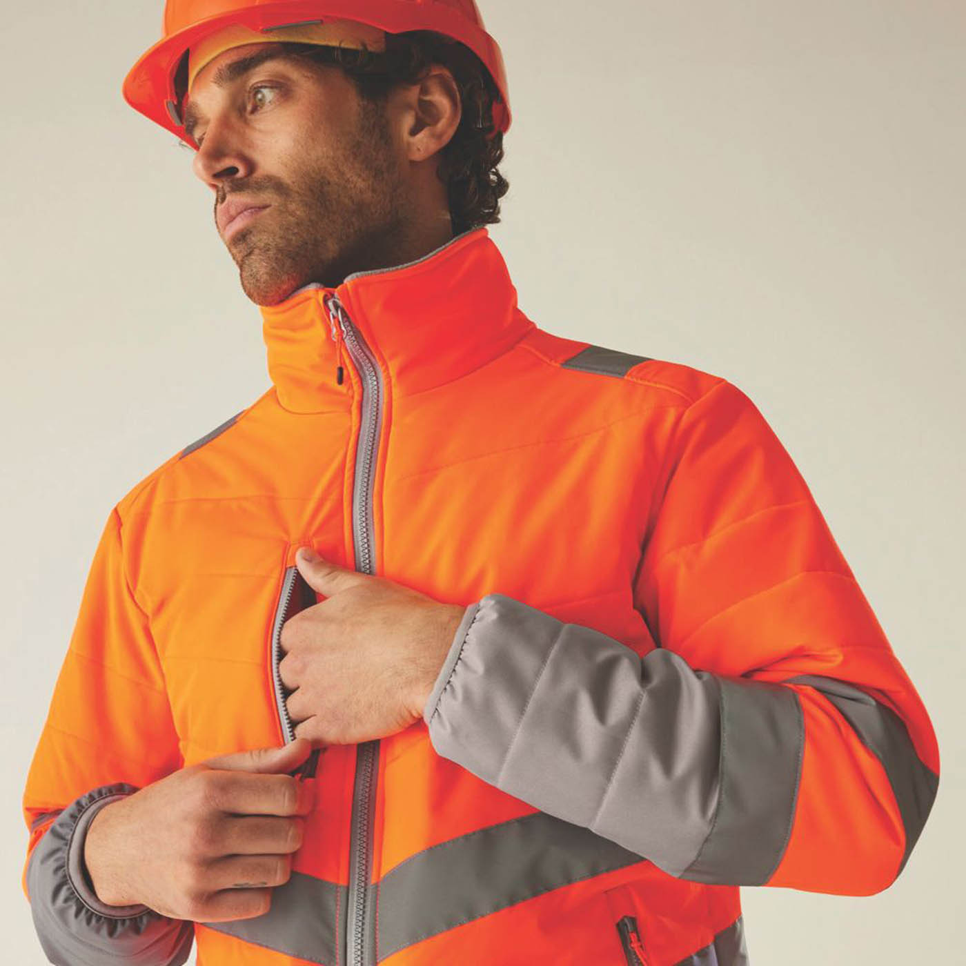 Regatta Hi-Vis Jacket Mens Orange Waterproof Reflective X Large 50.4in Chest - Image 6