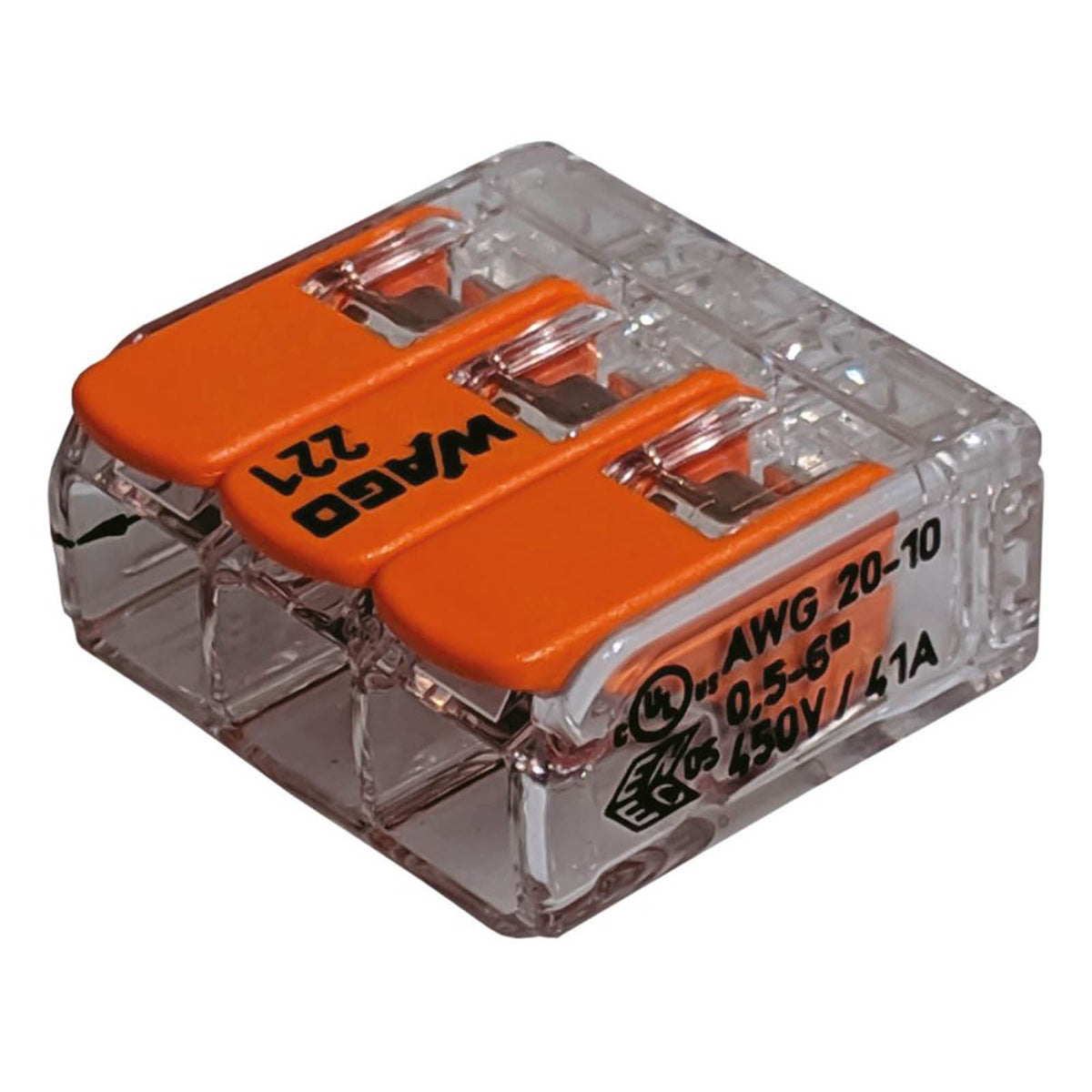 Wago 41A 3-Way Lever Connectors 30 Pack - Image 2