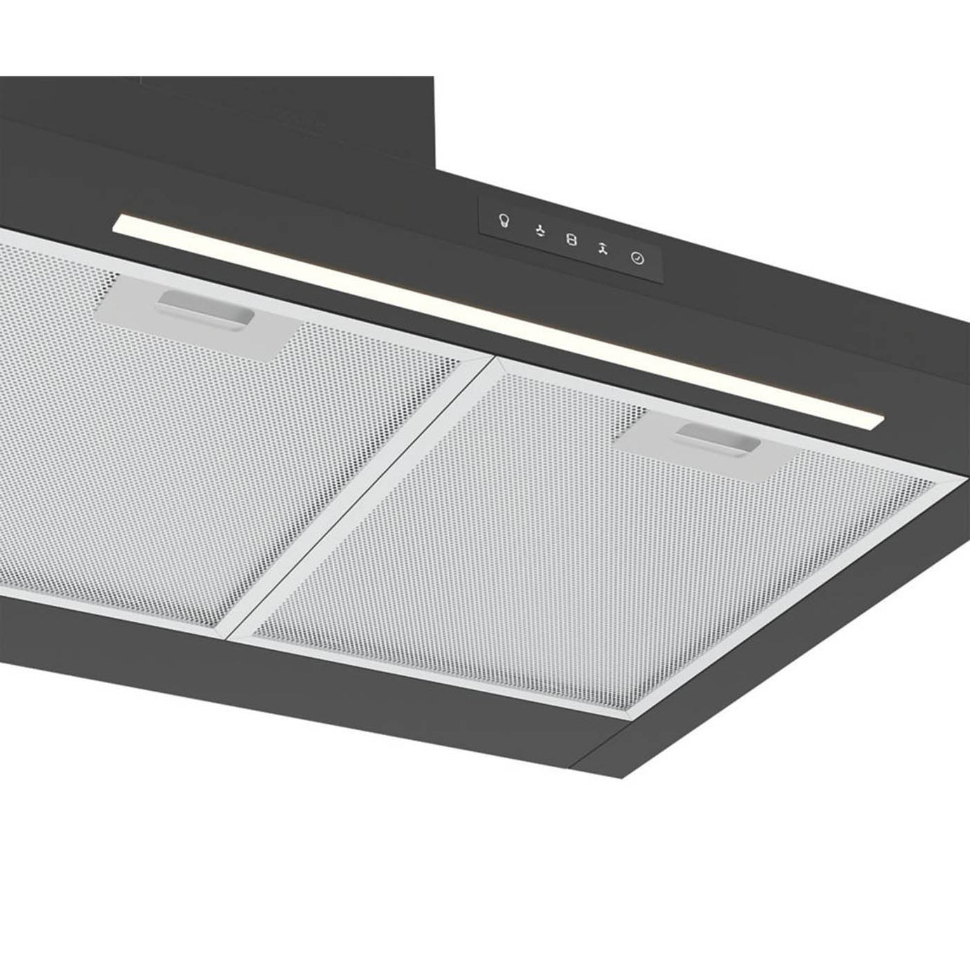 Cooker Hood Extractor Fan Kitchen Chimney Black Touch Control 5 Speeds 59.8cm - Image 2