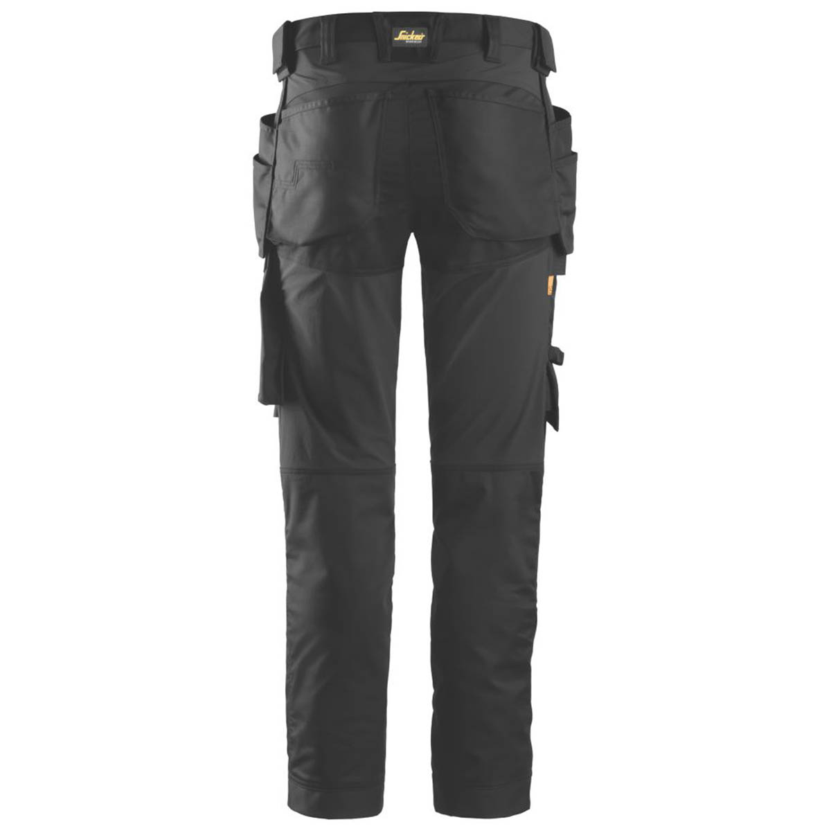Snickers Mens Work Trousers Stretch Black Slim Fit Holster Pockets 33" W 30" L - Image 2