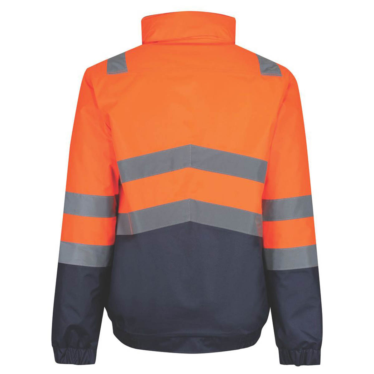 Regatta Bomber Jacket Hi Vis Orange Navy 45" Chest Windproof Waterproof Medium - Image 2