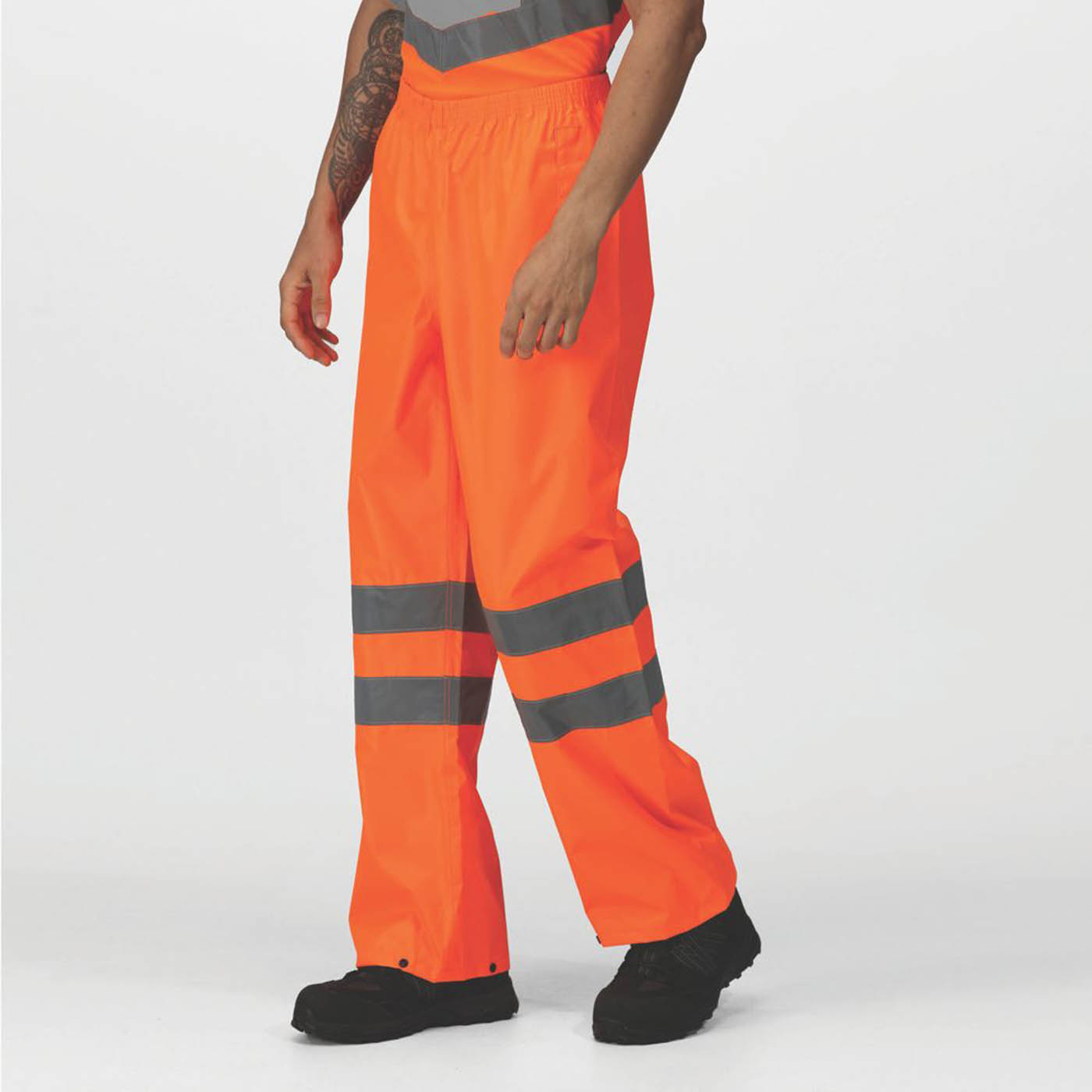 Regatta Hi Vis Trousers Mens Orange Waterproof Reflective X Large 40W 32L - Image 3