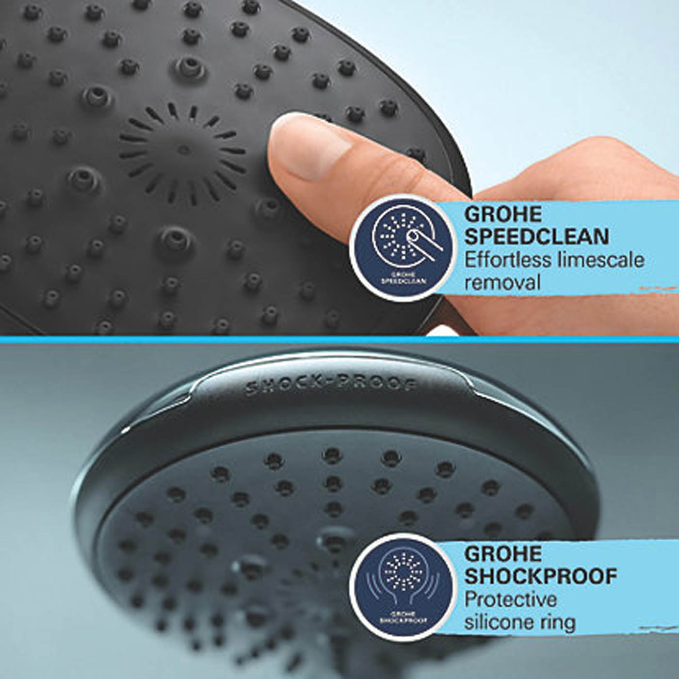 Grohe Shower Set Vitalio Start 110 Chrome 2 Spray Patterns Round Contemporary - Image 3