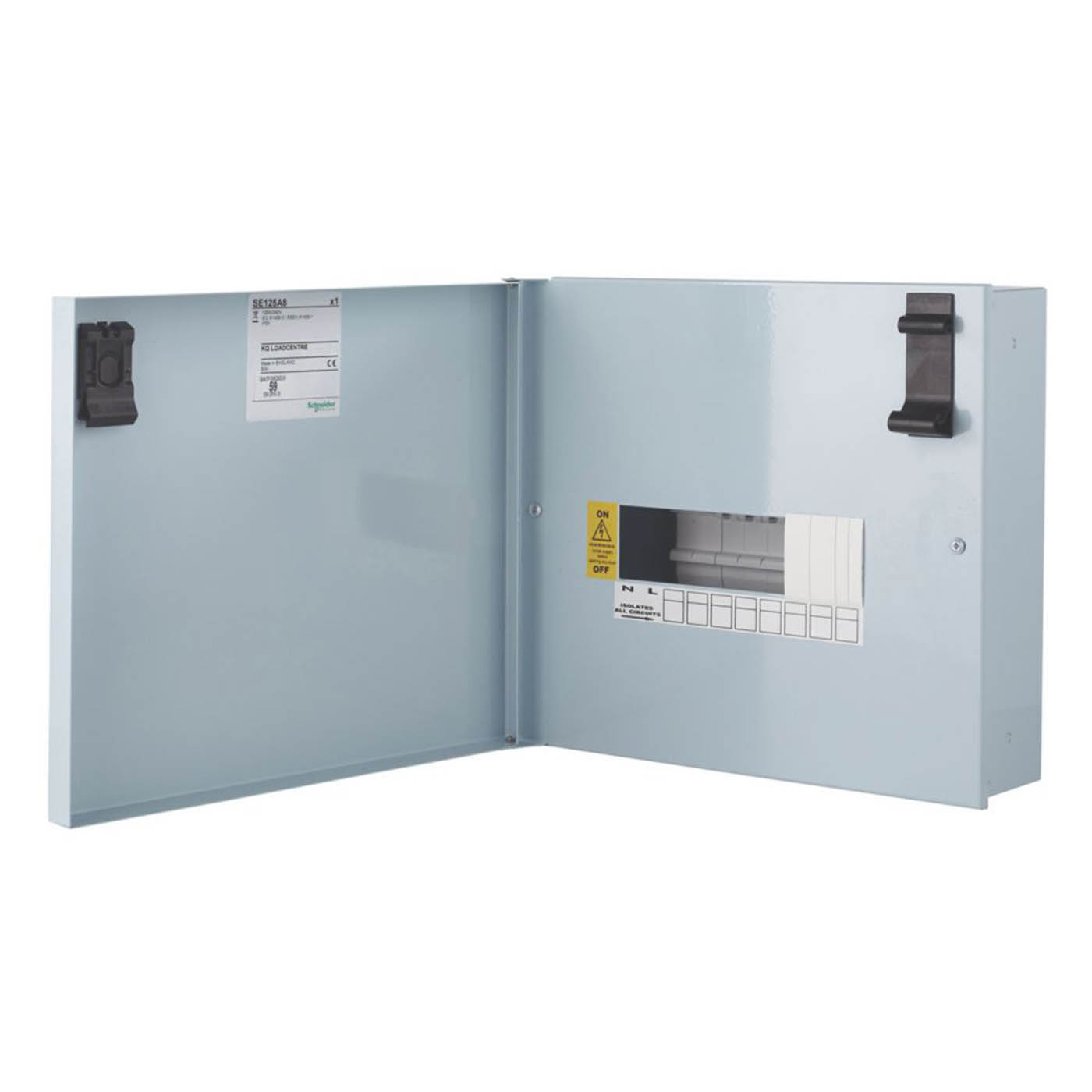 Schneider Electric Distribution Board 8 Ways A type 125A Single Phase White - Image 1