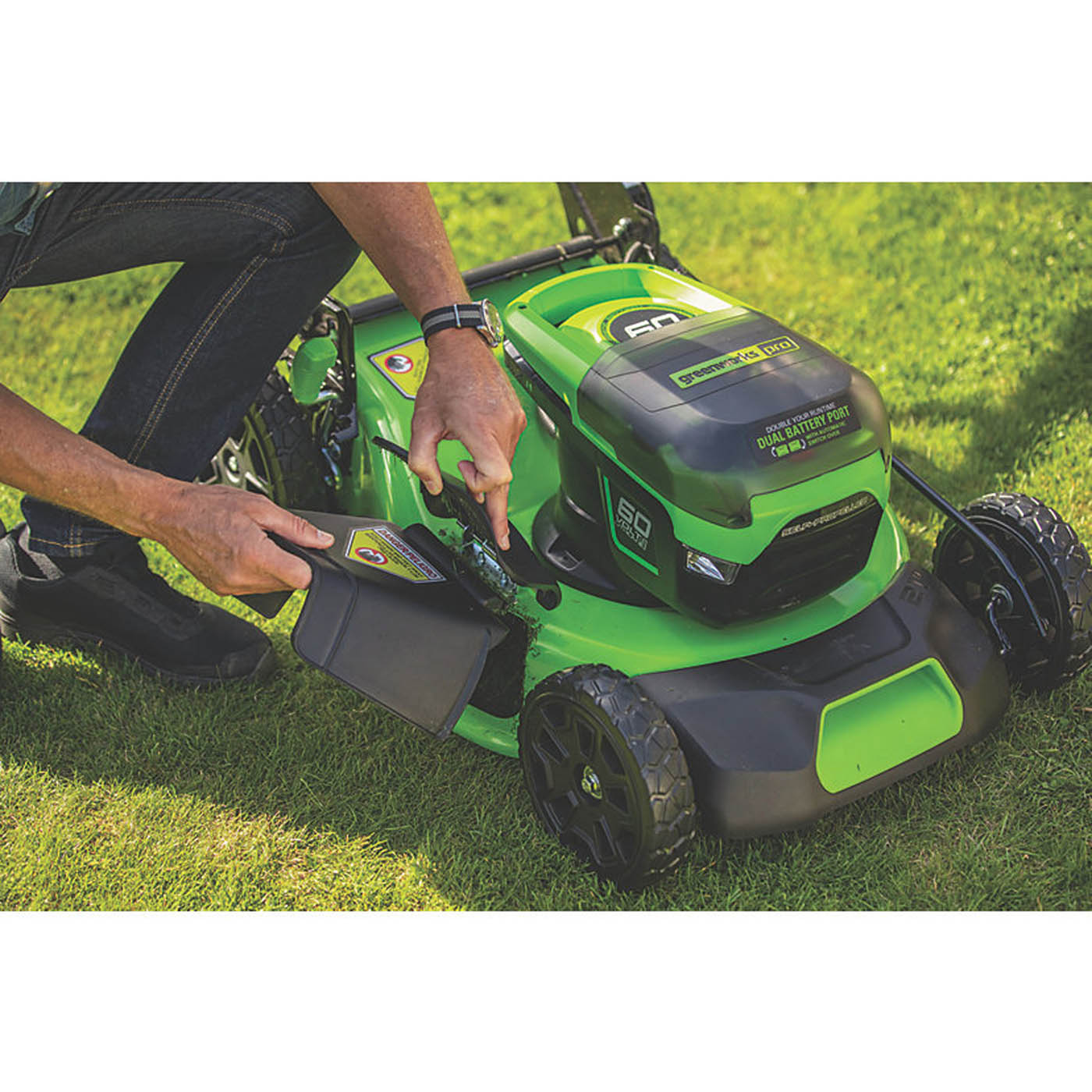 Greenworks Lawn Mower Cordless 60V Li-Ion GD60LM46SP 46cm Grass Cutter Body Only - Image 5