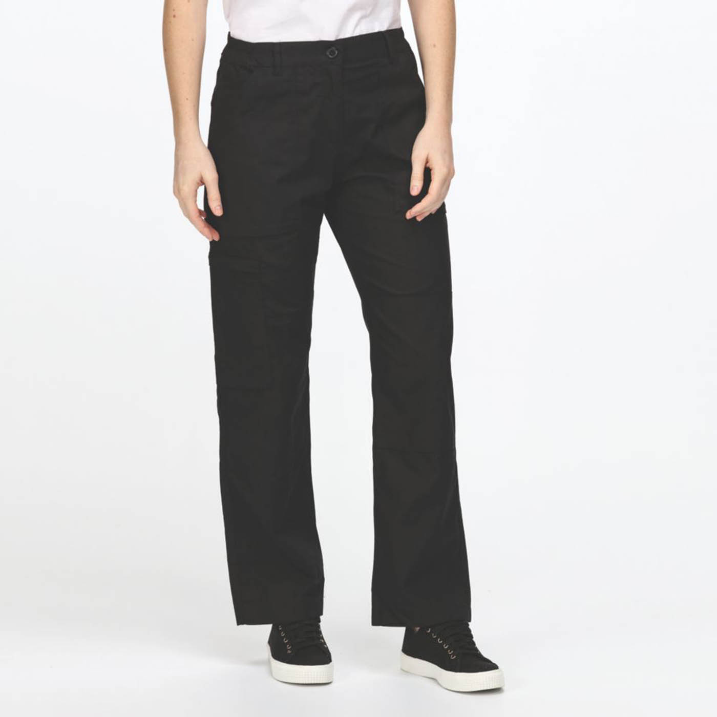 Regatta Work Trousers Womens Classic Fit Black Cargo Multi Pockets Size 10 31L - Image 3