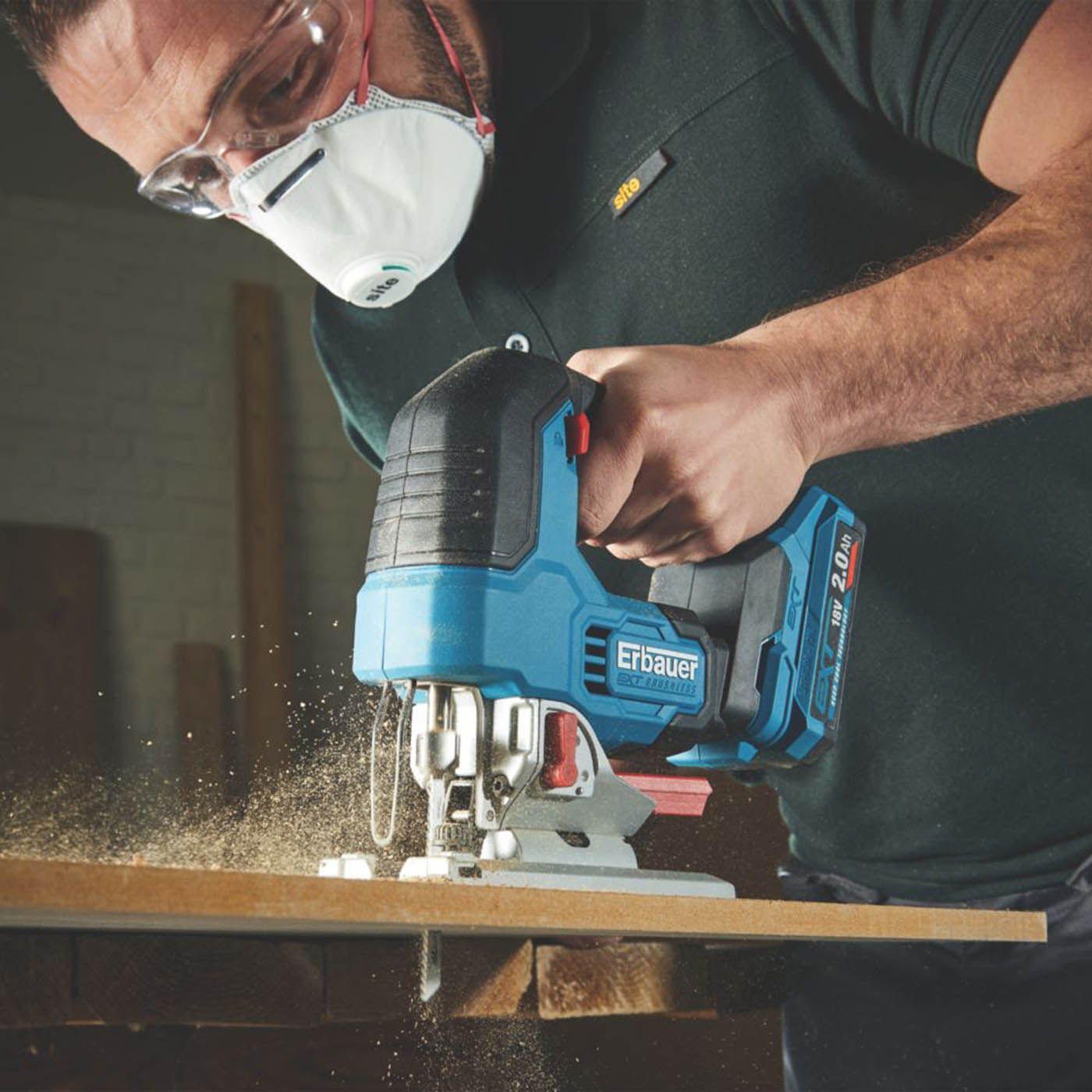 Erbauer Jigsaw LED Cordless ERI1087JSW Brushless 18V 1 x 4.0Ah Li-Ion EXT - Image 4