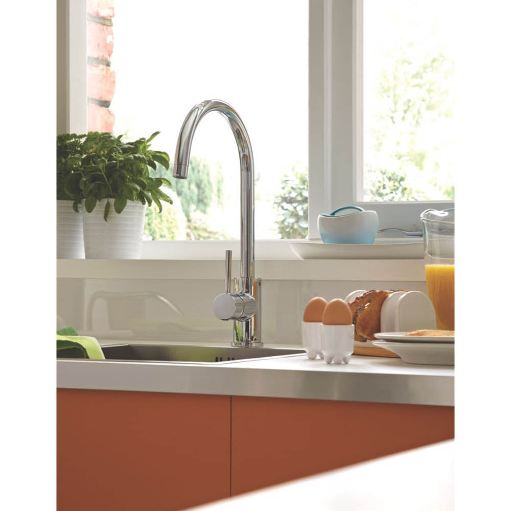 Bristan Kitchen Sink Tap Mono Mixer Chrome Single Lever Brass Contemporary - Image 2